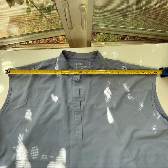 Figs Technical Collection Blue-Gray Sleeveless Scrub Shirt Mens Size XL - Picture 6 of 7